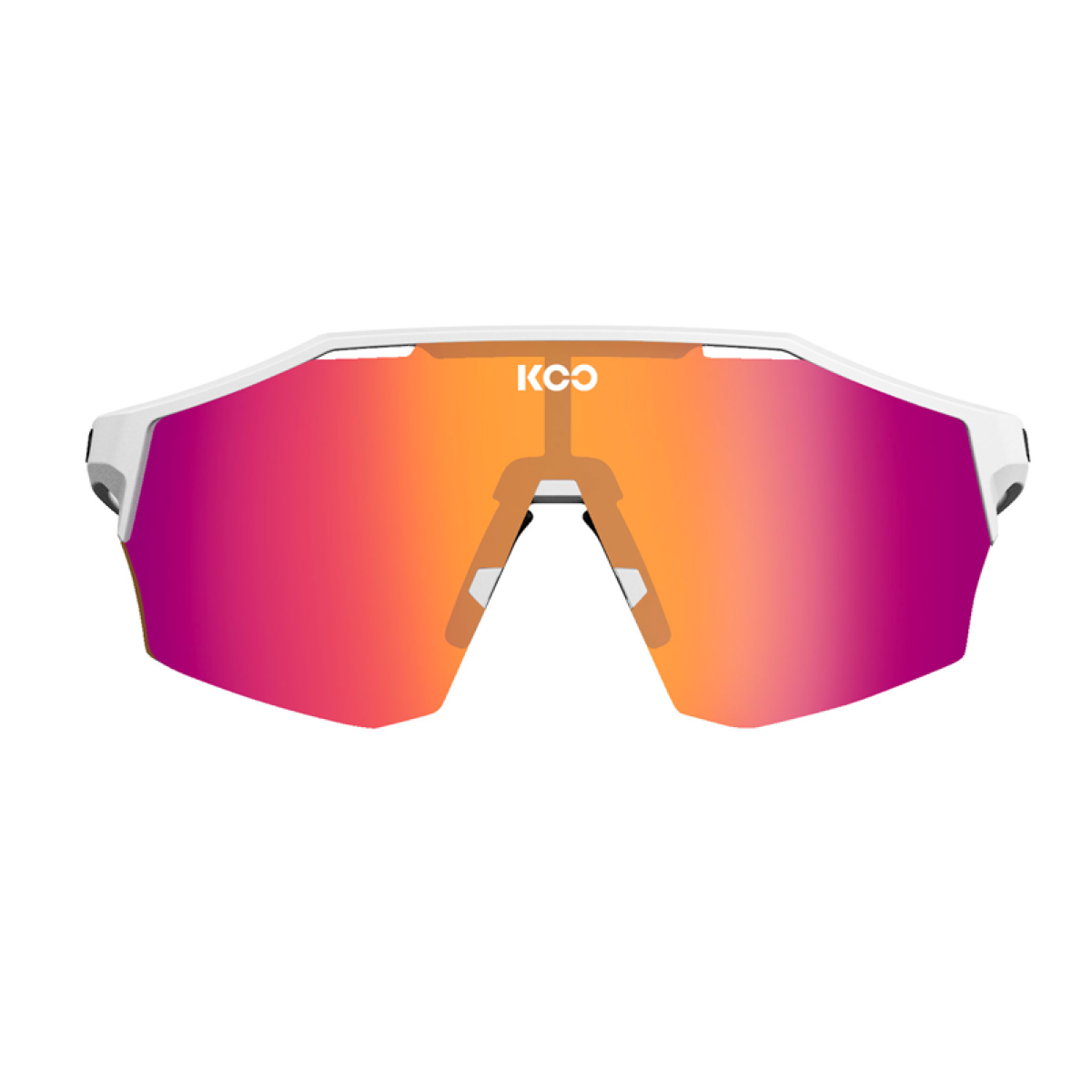 Koo Alibi Matte White / Photochromic Fuchsia Sunglasses for Road